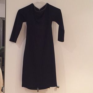 Armani Exchange Small Black zipper detail dress